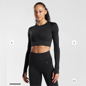 GYMSHARK FLEX SPORTS LONG SLEEVE CROP TOP